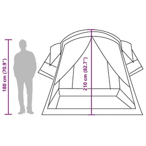 vidaXL Tente tunnel familiale 8 personnes verte imperméable
