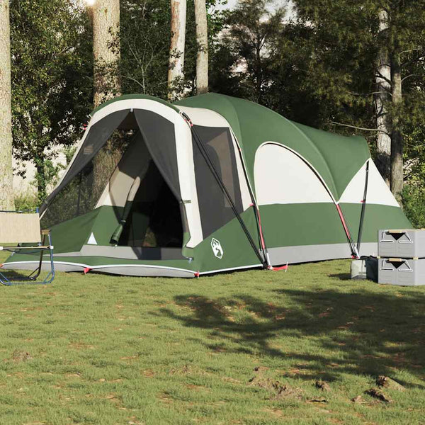 vidaXL Tente tunnel familiale 8 personnes verte imperméable