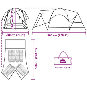 Wasserdichtes Tunnelzelt für 8 Personen