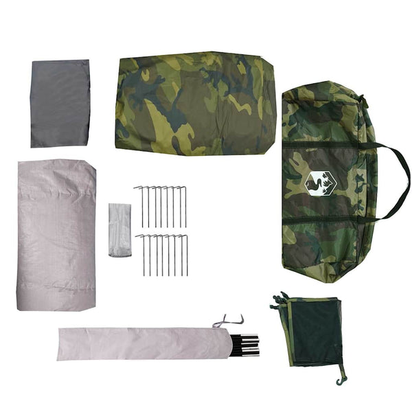 Tunnel Familienzelt 6 Personen Wasserdicht Camouflage