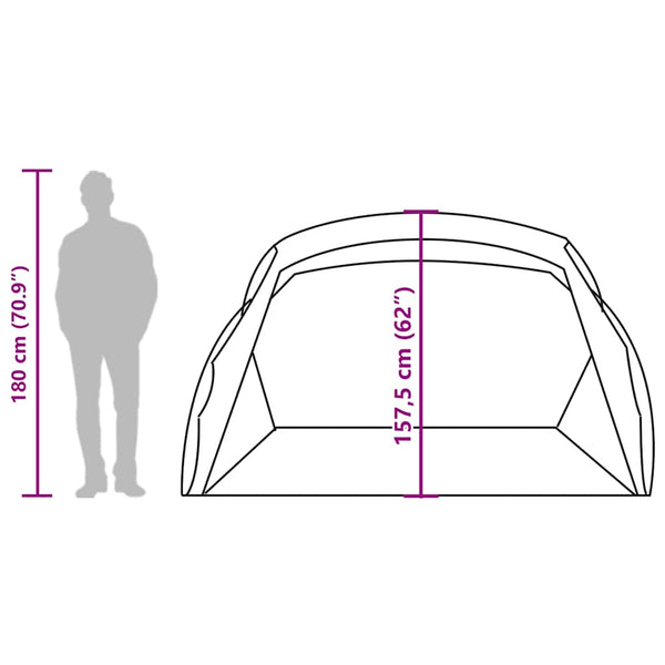 Strandzelt für 2 Personen, wasserdicht, grau