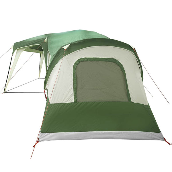9 Personen Familienzelt mit Vorzelt Grün Wasserdicht