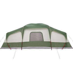 9 Personen Familienzelt mit Vorzelt Grün Wasserdicht