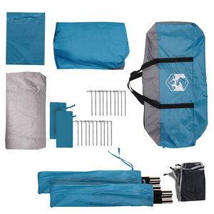 Campingzelt 5 Personen Wasserdicht Blau