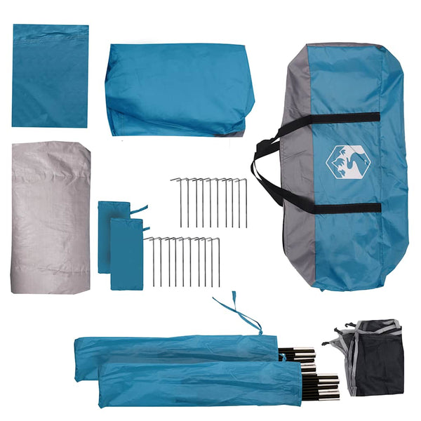 Campingzelt 5 Personen Wasserdicht Blau