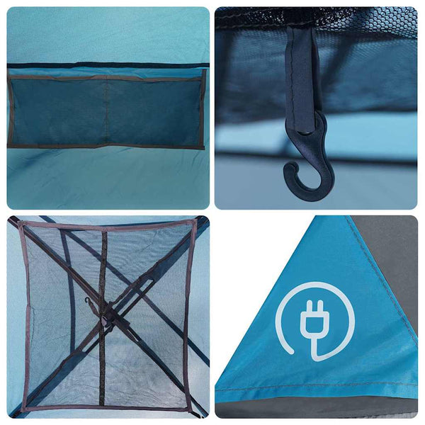 Campingzelt 5 Personen Wasserdicht Blau