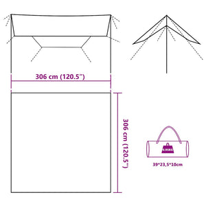 Wasserdichtes Tarp Tarnmuster 306x306 cm