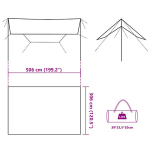 Wasserdichte Tarp Tarnmuster 506x306 cm