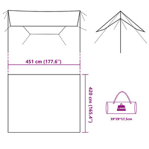 Wasserdichte Tarp Tarnmuster 451x420 cm
