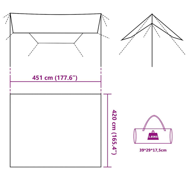 Wasserdichte Tarp Tarnmuster 451x420 cm
