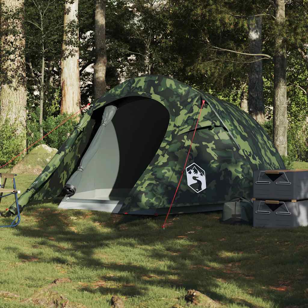 Tunnelzelt Camouflage Wasserdicht 3 Personen