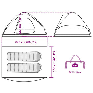 Kuppel-Campingzelt für 2 Personen, wasserdicht