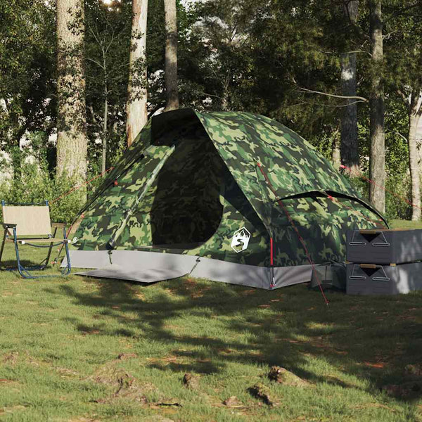 Kuppel-Campingzelt, 2 Personen, Tarnmuster