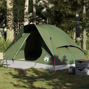 Kuppel-Campingzelt für 4 Personen, Olivgrün