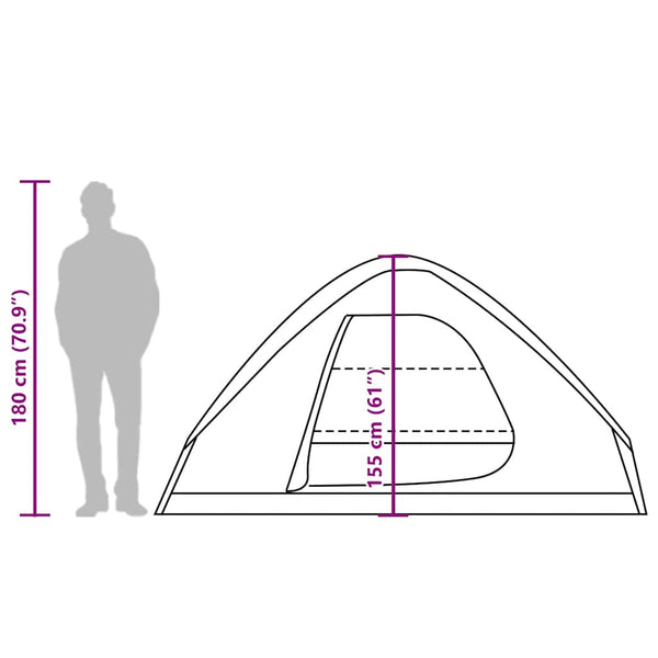 Kuppelzelt 4 Personen Camouflage Wasserdicht