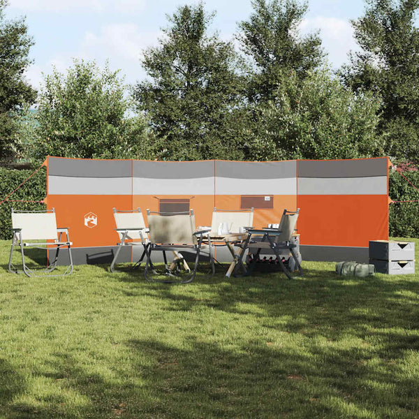 Camping Windschutz Grau/Orange Wasserdicht 510cm