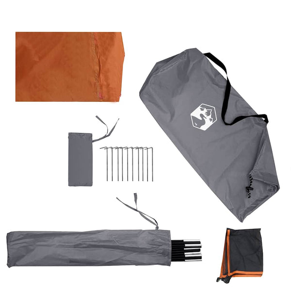 Camping Windschutz Grau/Orange Wasserdicht 510cm