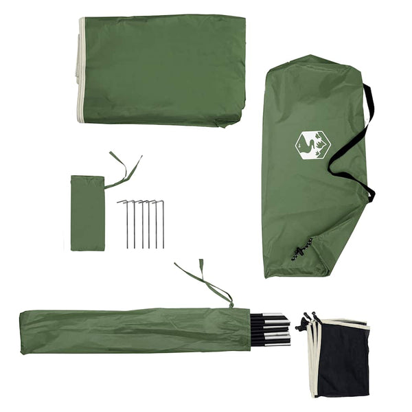 Camping Windschutz Grün Wasserdicht 344 cm