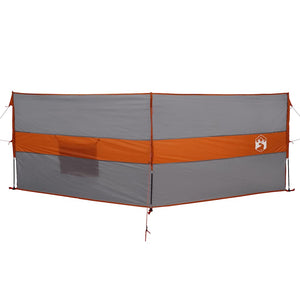 Camping Windschutz Wasserdicht Grau/Orange 344cm