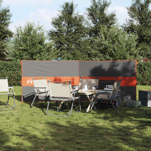 Camping Windschutz Wasserdicht Grau/Orange 344cm