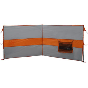 Camping Windschutz Wasserdicht Grau/Orange 344cm