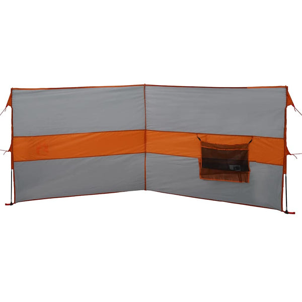 Camping Windschutz Wasserdicht Grau/Orange 344cm
