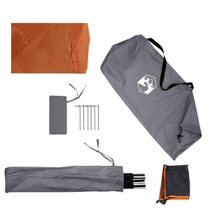 Camping Windschutz Wasserdicht Grau/Orange 344cm
