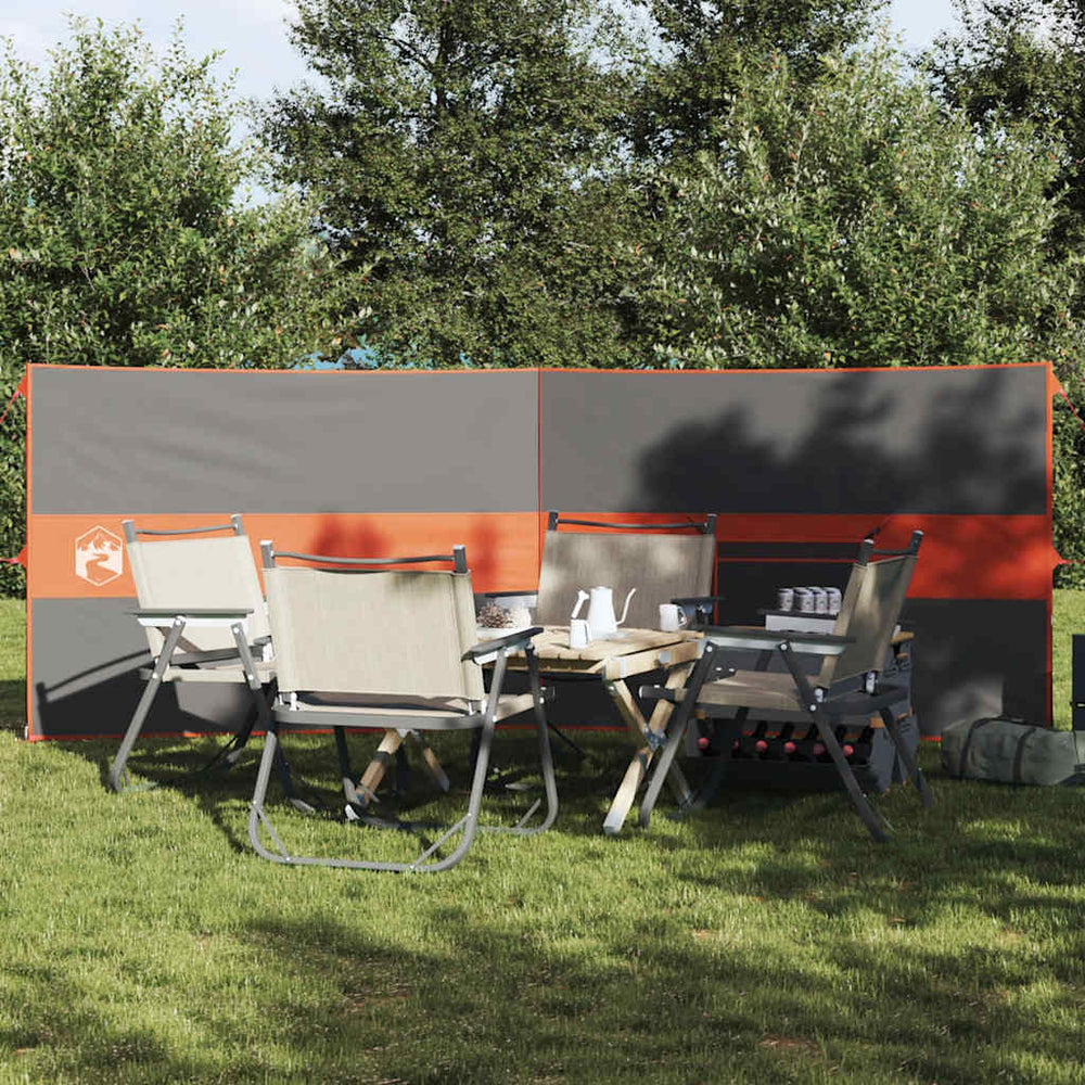 Camping Windschutz Wasserdicht Grau/Orange 344cm