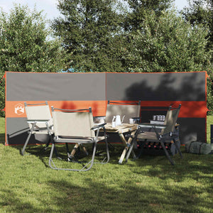 Camping Windschutz Wasserdicht Grau/Orange 344cm