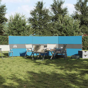 Blauer Camping Windschutz 490 cm
