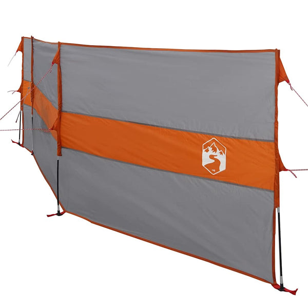 Camping Windschutz Wasserdicht Grau/Orange 490cm