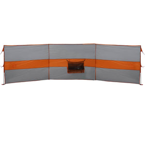 Camping Windschutz Wasserdicht Grau/Orange 490cm