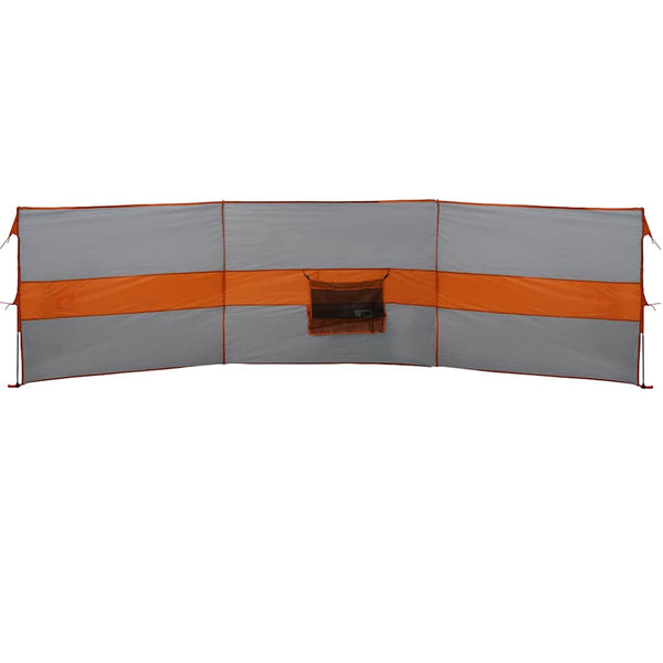 Camping Windschutz Wasserdicht Grau/Orange 490cm