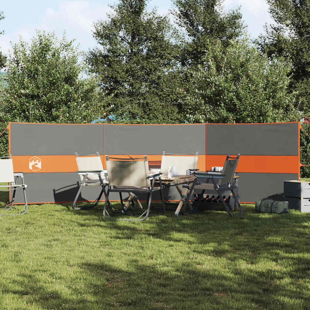 Camping Windschutz Wasserdicht Grau/Orange 490cm