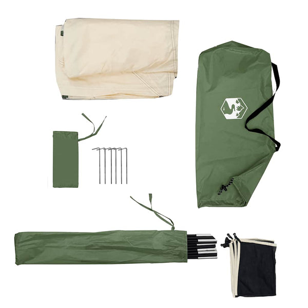 Grüner Camping Windschutz 340x130cm Wasserdicht