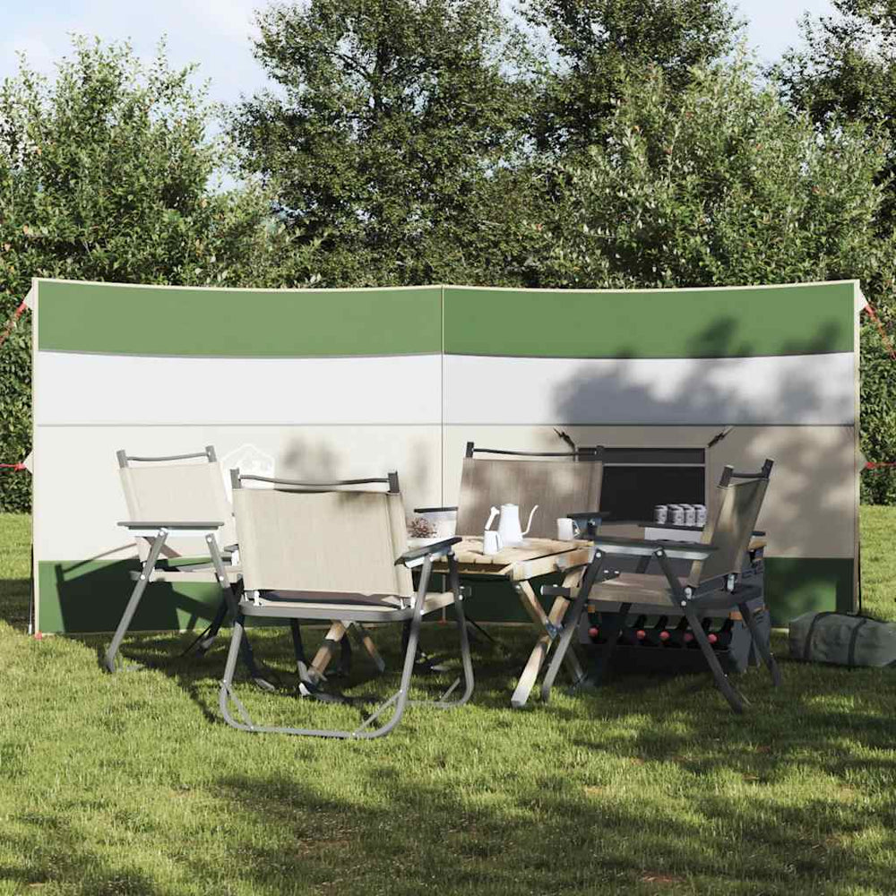 Grüner Camping Windschutz 340x130cm Wasserdicht