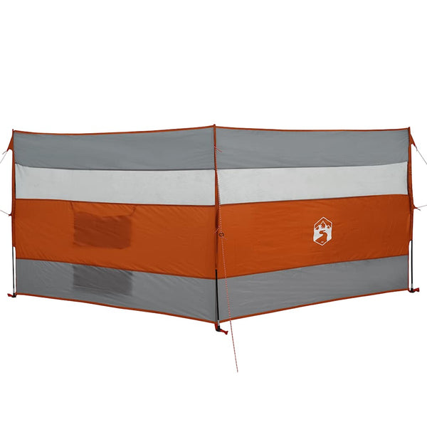 Camping Windschutz Grau Orange 340x130cm