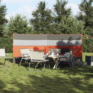 Camping Windschutz Grau Orange 340x130cm