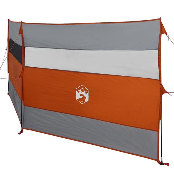 Camping Windschutz Grau Orange 340x130cm