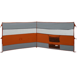 Camping Windschutz Grau Orange 340x130cm
