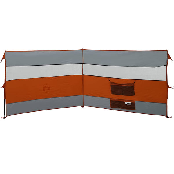 Camping Windschutz Grau Orange 340x130cm