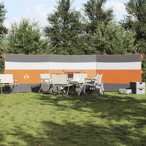 Camping Windschutz Wasserdicht Grau/Orange 508cm