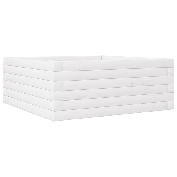 vidaXL Jardinière blanc 60x60x23 cm Bois de pin massif