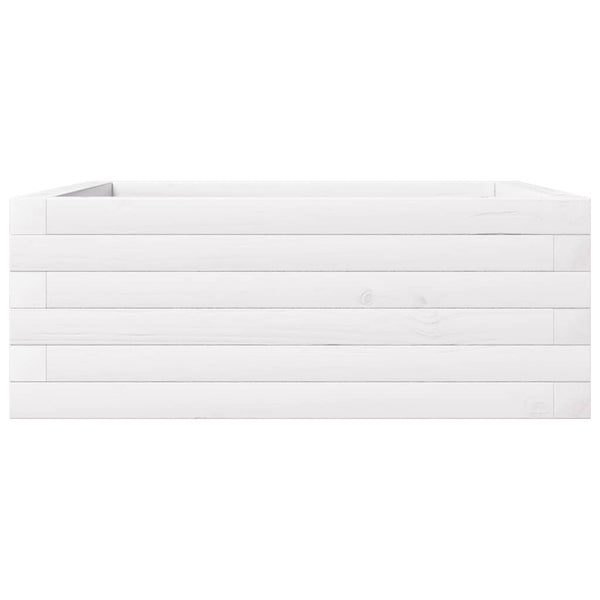 vidaXL Jardinière blanc 60x60x23 cm Bois de pin massif