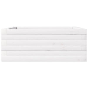 vidaXL Jardinière blanc 60x60x23 cm Bois de pin massif