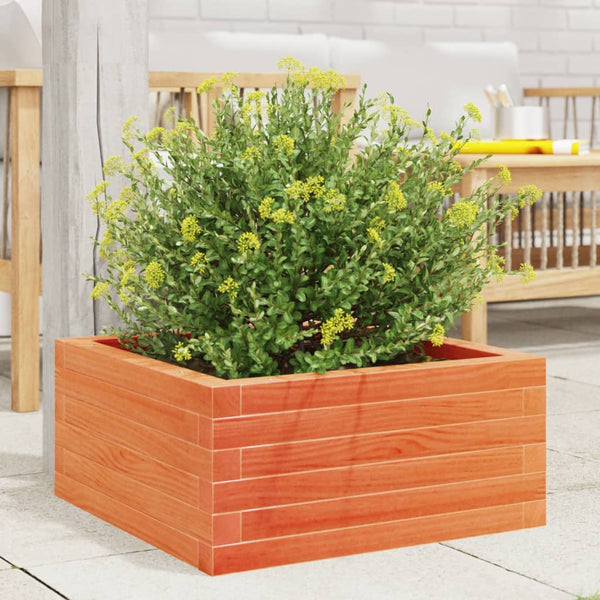 vidaXL Jardinière Bois massif de pin Marron miel 60x60x23 cm