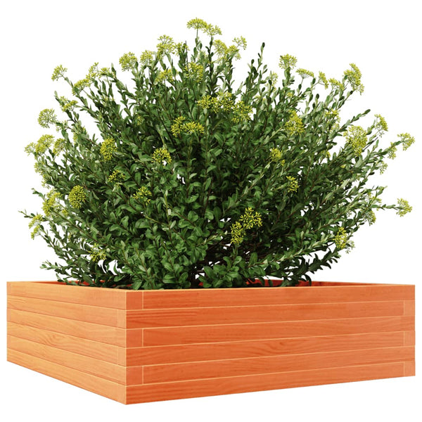 vidaXL Jardinière marron miel 80x80x23 cm Bois de pin massif