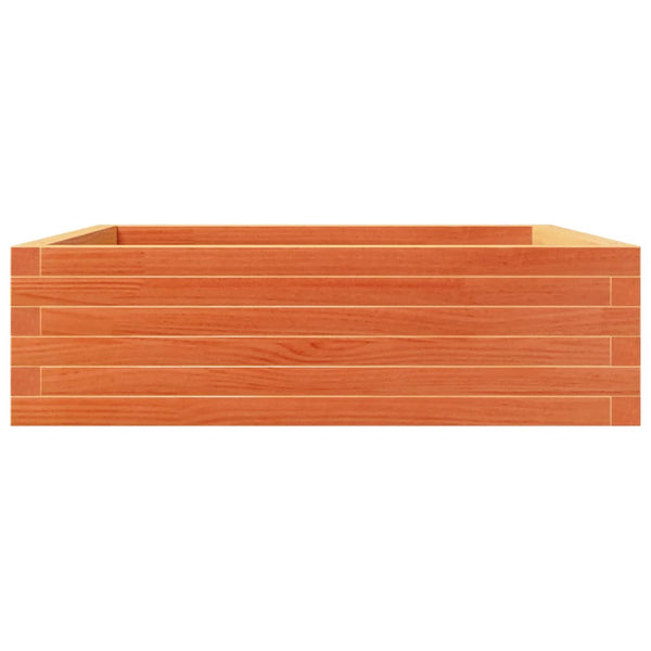 vidaXL Jardinière marron miel 80x80x23 cm Bois de pin massif