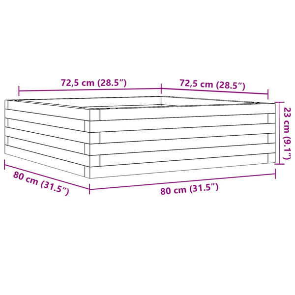 Massiver Pflanzkübel Douglasie 80x80x23 cm