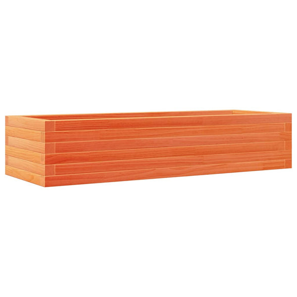Pflanzkübel Wachsbraun Kiefer Massivholz 110cm